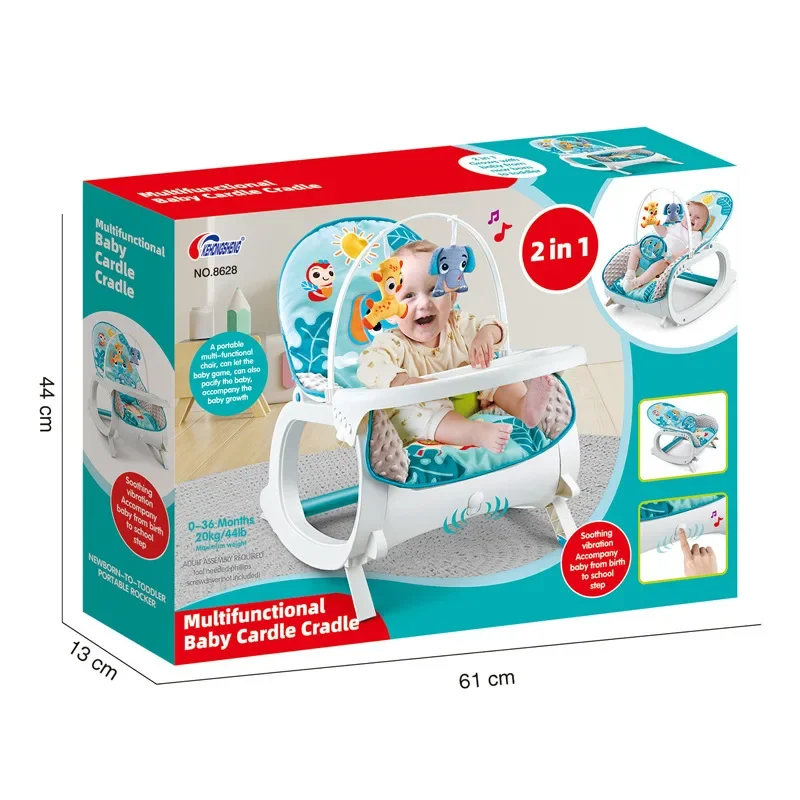 Mecedora para bebé multifuncional reclinable vibratoria plegable - imagen 2