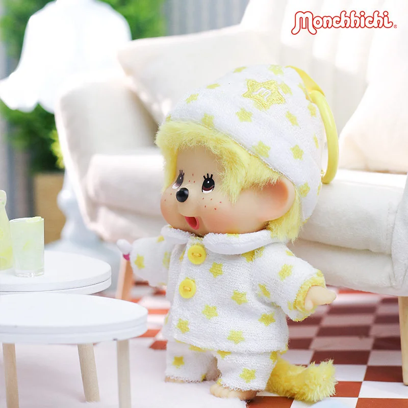 Llavero Monchhichi de vinilo estilo pijama, regalo infantil - imagen 2
