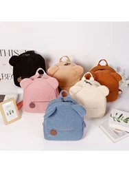 Mochila infantil peluche de oso con orejas para el día