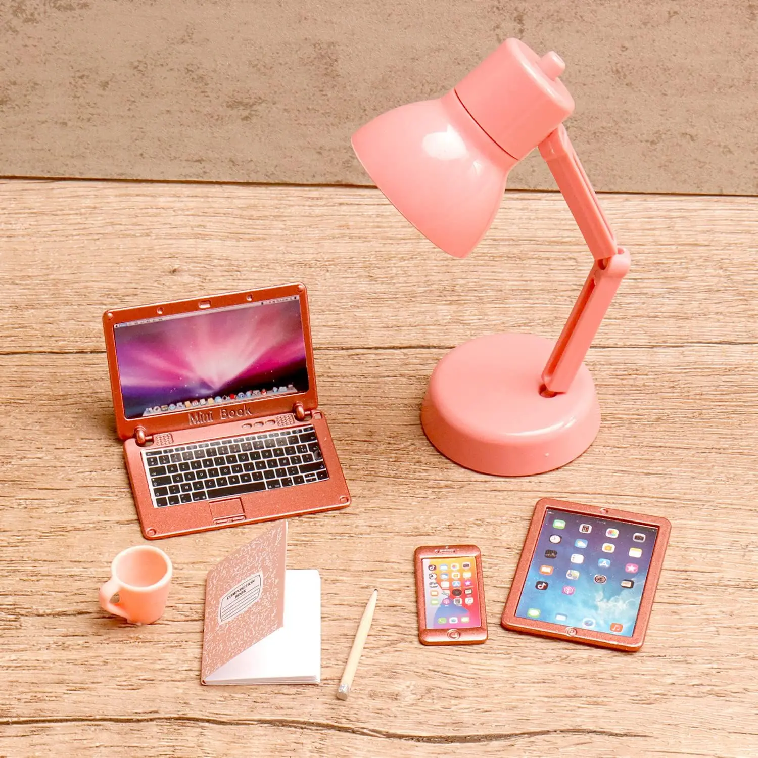 Set de oficina infantil con mini muñeca y escritorio de juguete - imagen 2