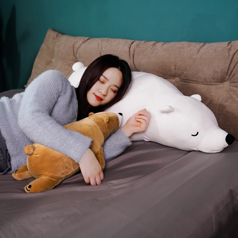 Polar Kawaii peluche oso polar suave, almohada cojín infantil - imagen 3