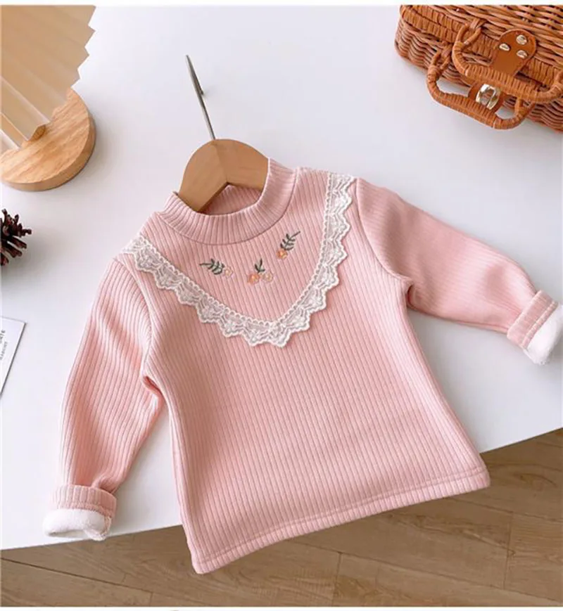 MILANCEL Camisa acolchada de lana para otoño con bordado floral