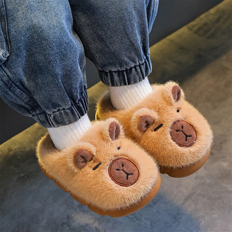 Capibara Zapatillas infantiles sin cordones cálidas para niños y niñas - imagen 3