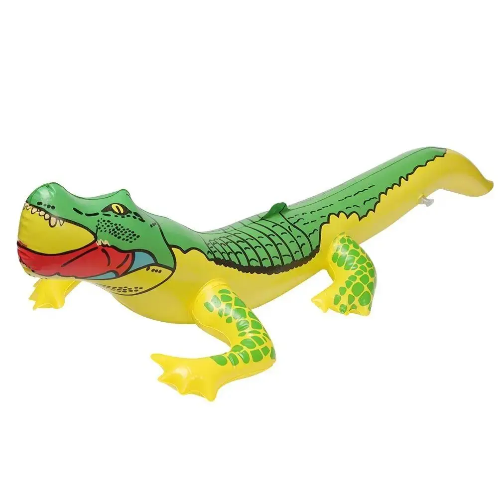 Cocodrilo inflable de PVC para baño, juguete acuático flotante - imagen 4