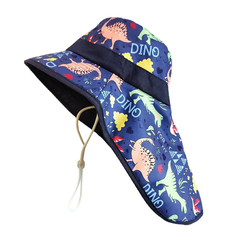 Sombrero de cubo infantil de estilo Panamá con ilustraciones