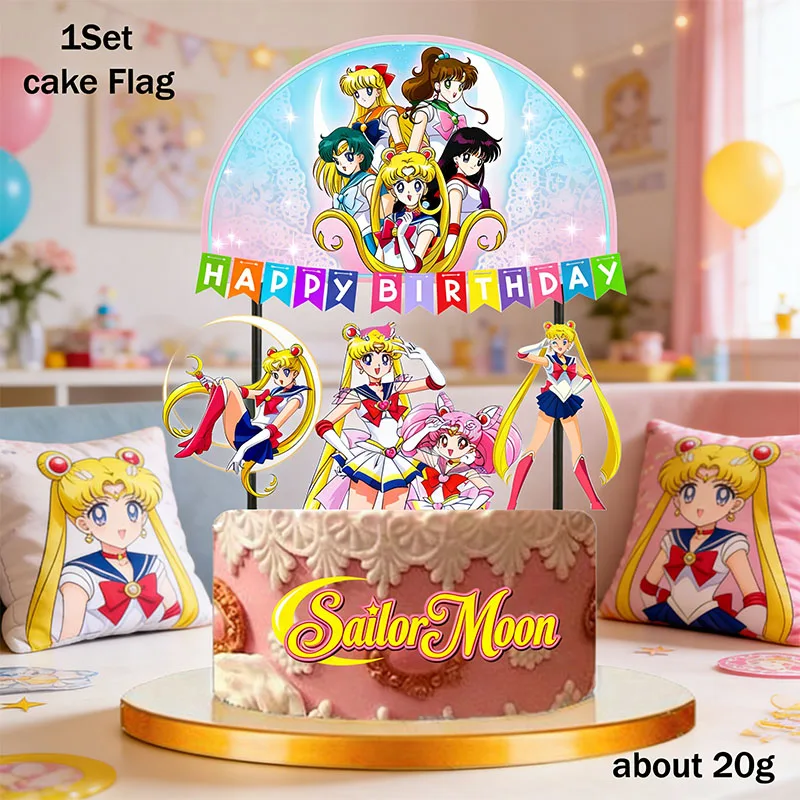 Adorno pastel Sailor Moon para cumpleaños y fiesta de bebé regalo - imagen 2