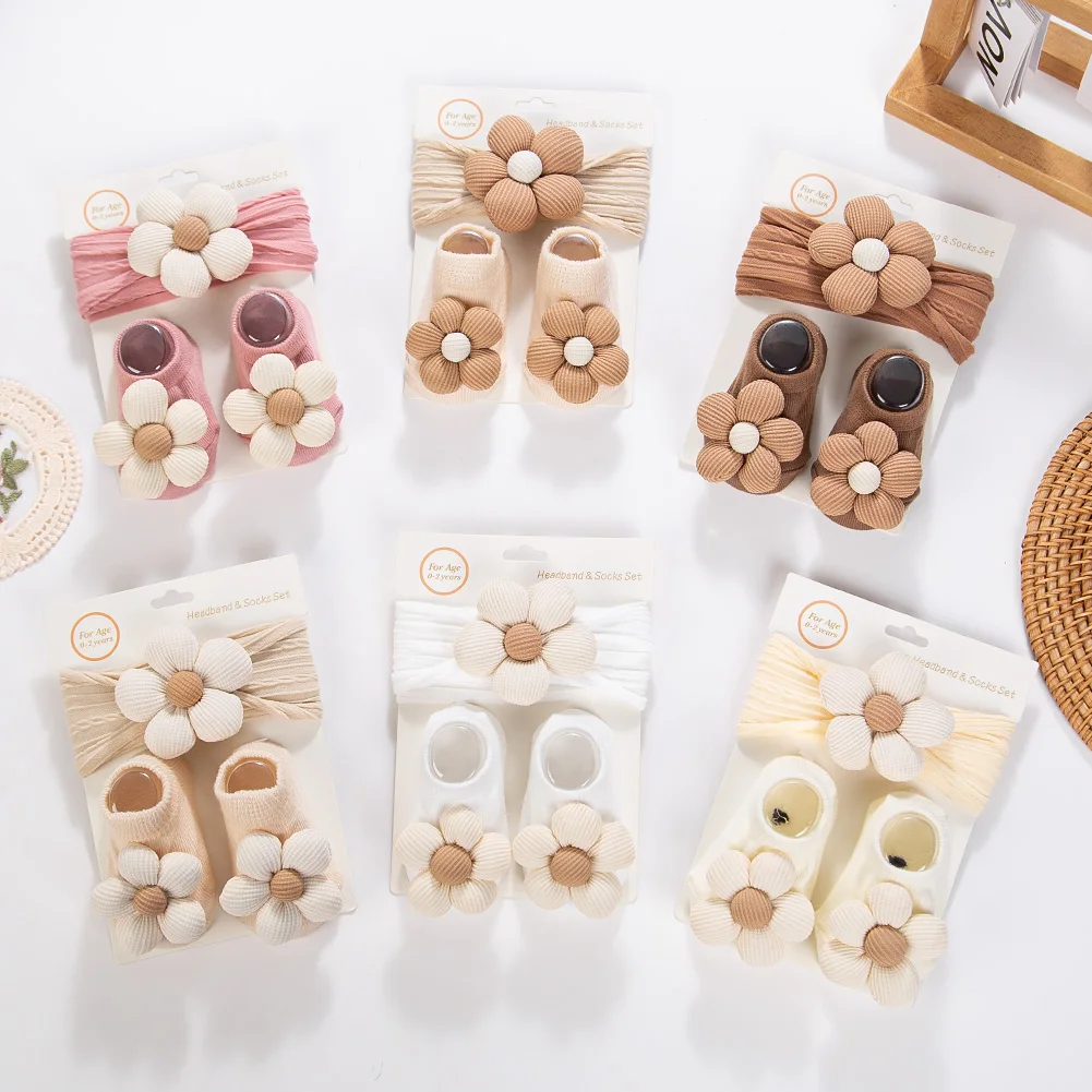Diademas flores para bebé recién nacido – Diseño acanalado cute - imagen 4