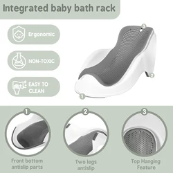 Soporte de baño para bebé antideslizante, cómodo y fácil de limpiar