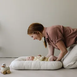 Nido de bebé portátil en algodón para dormir con funda acolchada