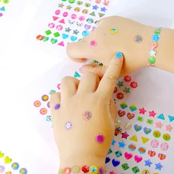 Pendientes autoadhesivos 3D con gemas y purpurina para niñas