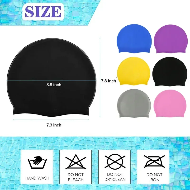 Gorro de natación de silicona impermeable flexible y cómodo - imagen 4