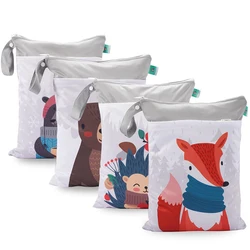 Bolsa de pañales impermeable seca y húmeda con doble cremallera