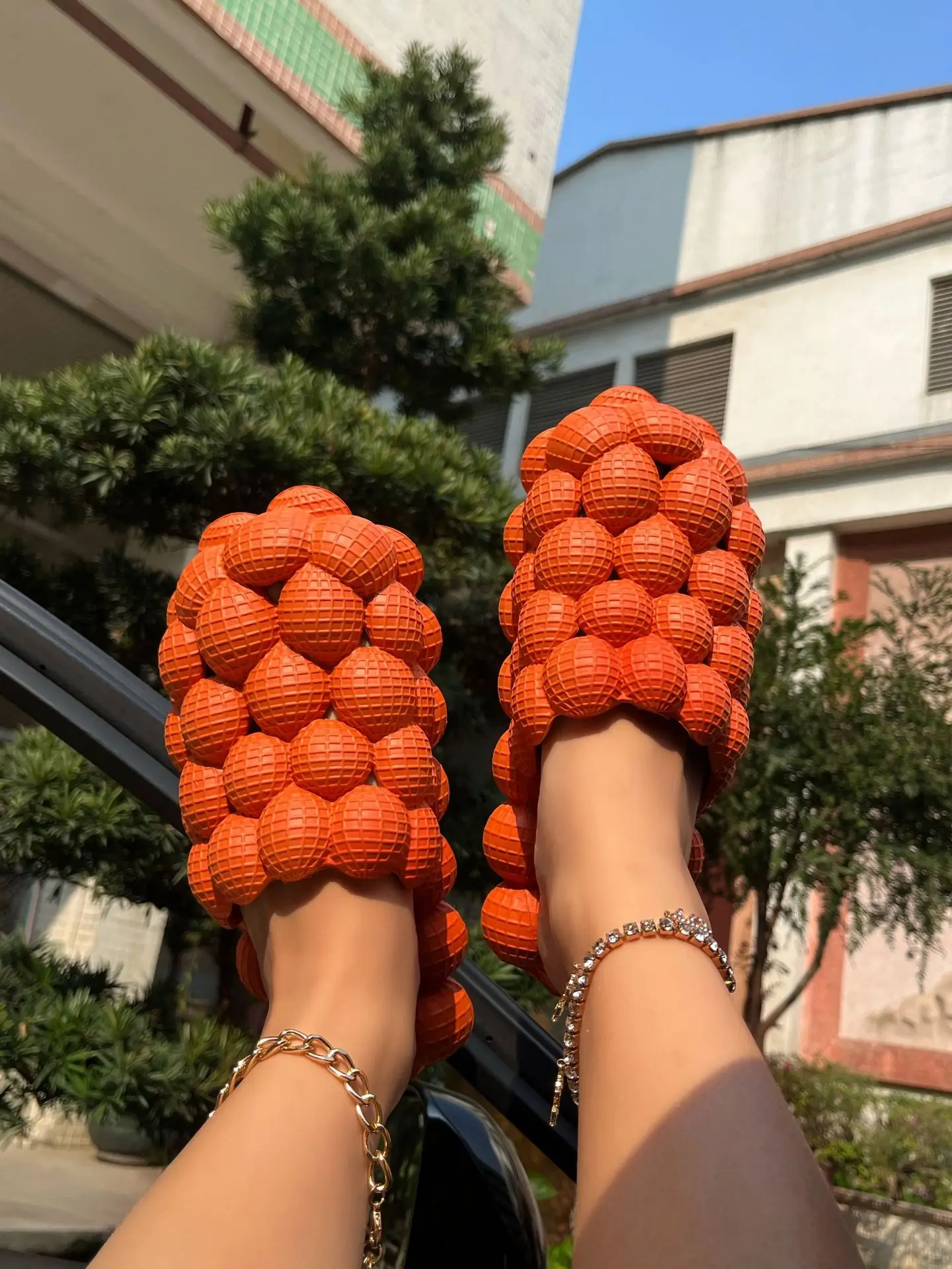 Chanclas EVA veraniegas con suela de burbujas para mujer - imagen 4