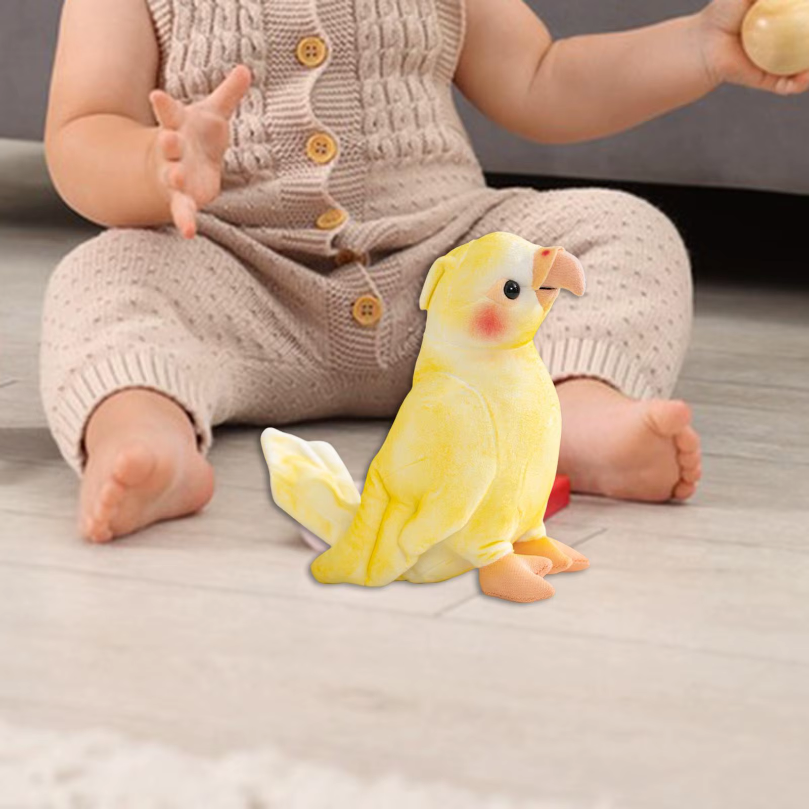 Peluche de loro amarillo suave para niños y decoración infantil - imagen 3