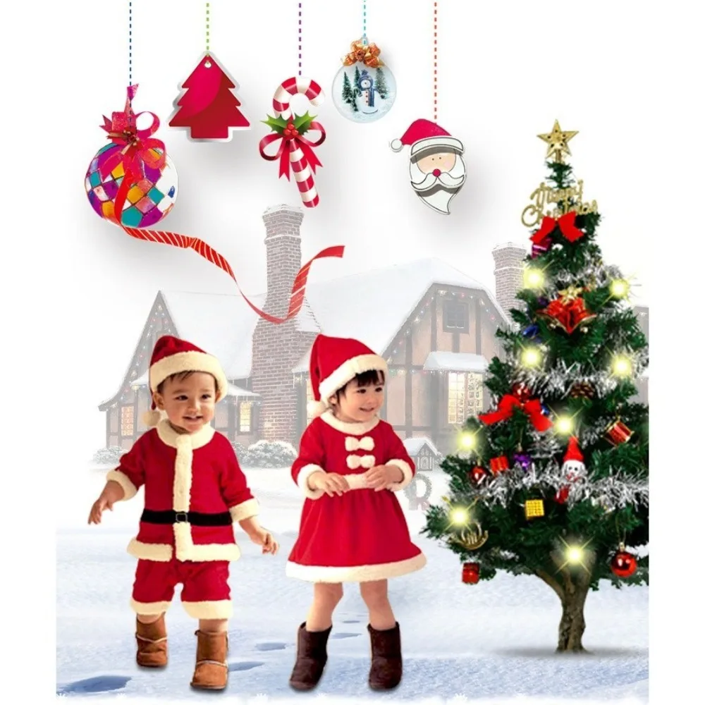 Disfraz de Papá Noel rojo para niña – Traje de Navidad de invierno