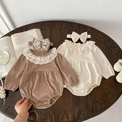 MILANCEL body con cuello de encaje para bebé - conjunto primaveral