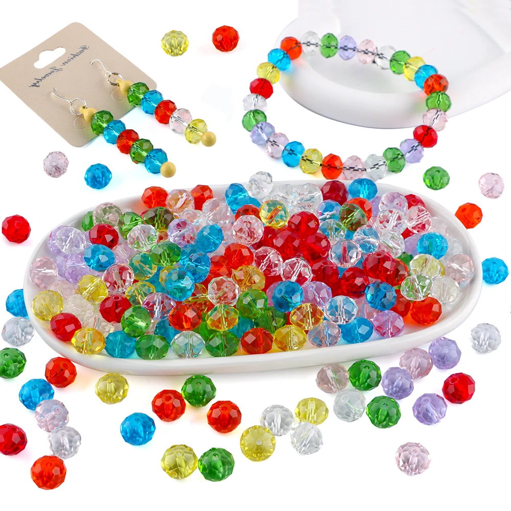 Cuentas elípticas de cristal artificial para bisutería artesanal - imagen 4