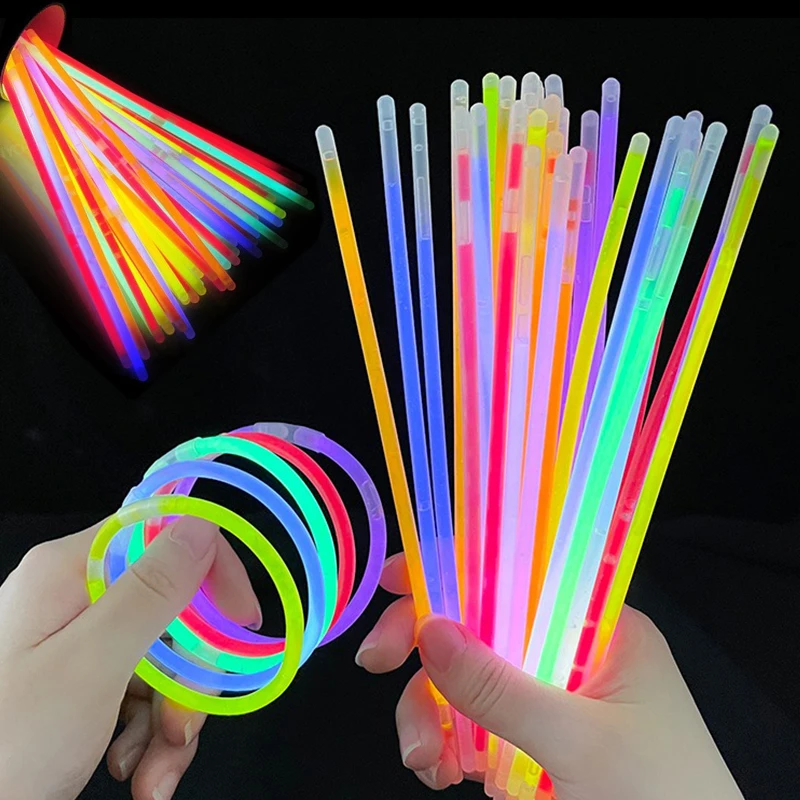 Barras luminosas de colores surtidos para ambiente festivo