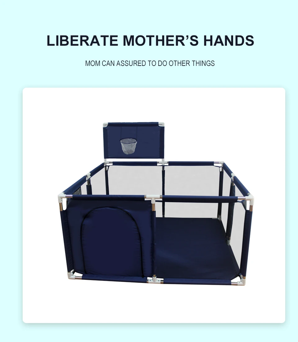 Parque infantil IMBABY lateral con barrera de seguridad