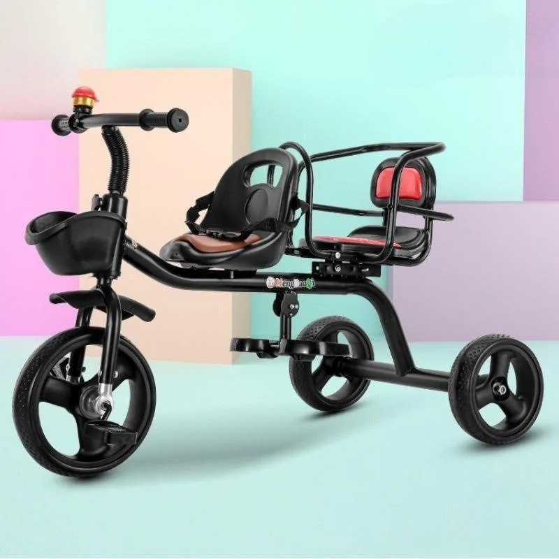 Cochecito doble compacto de paseo con asientos gemelos plegable