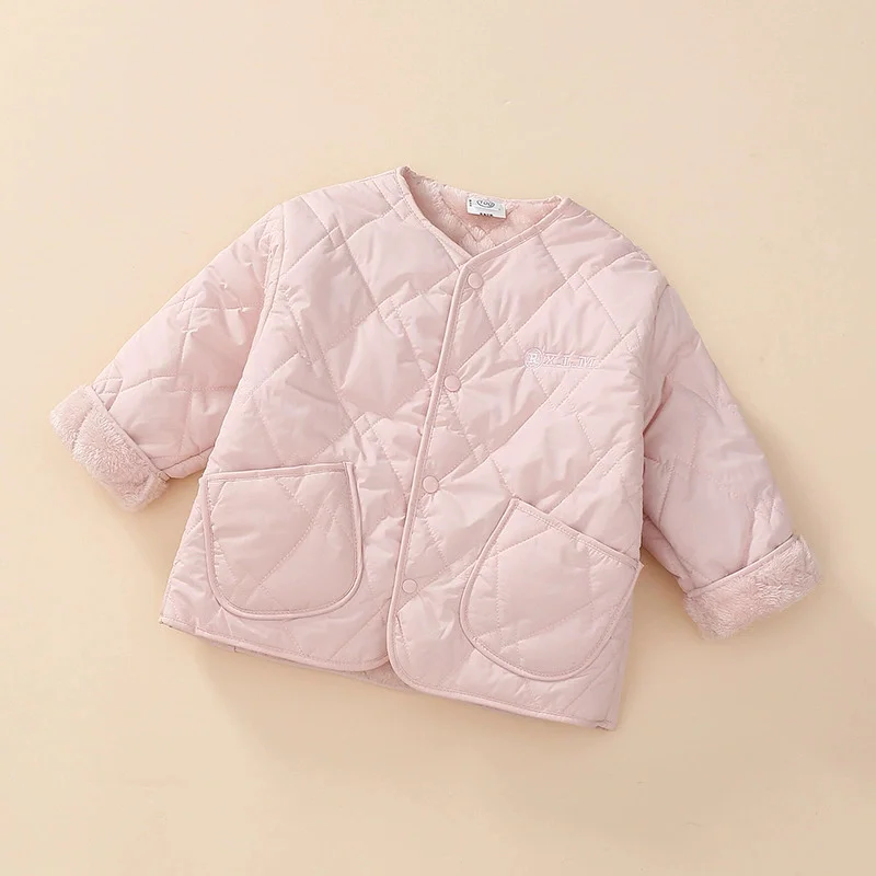 Abrigo acolchado con forro polar para niñas - imagen 4