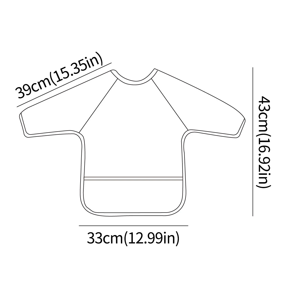 Babero impermeable para bebés con manga larga y delantal - imagen 3