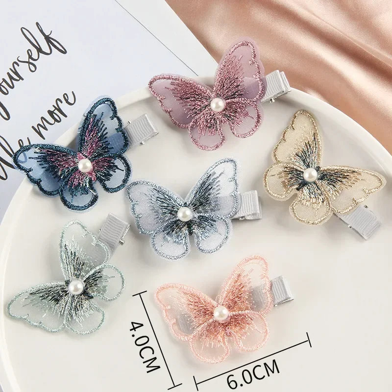 Horquilla mariposa con perlas para bebé - Accesorio capilar suave - imagen 5