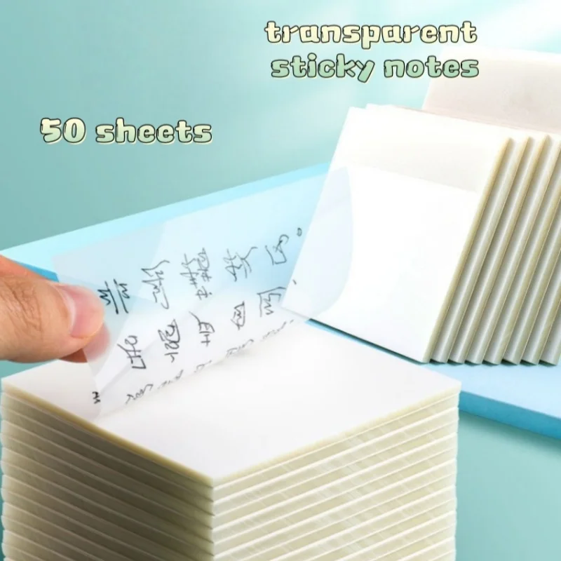 Notas adhesivas transparentes resistentes para cuadernos y oficina - imagen 2
