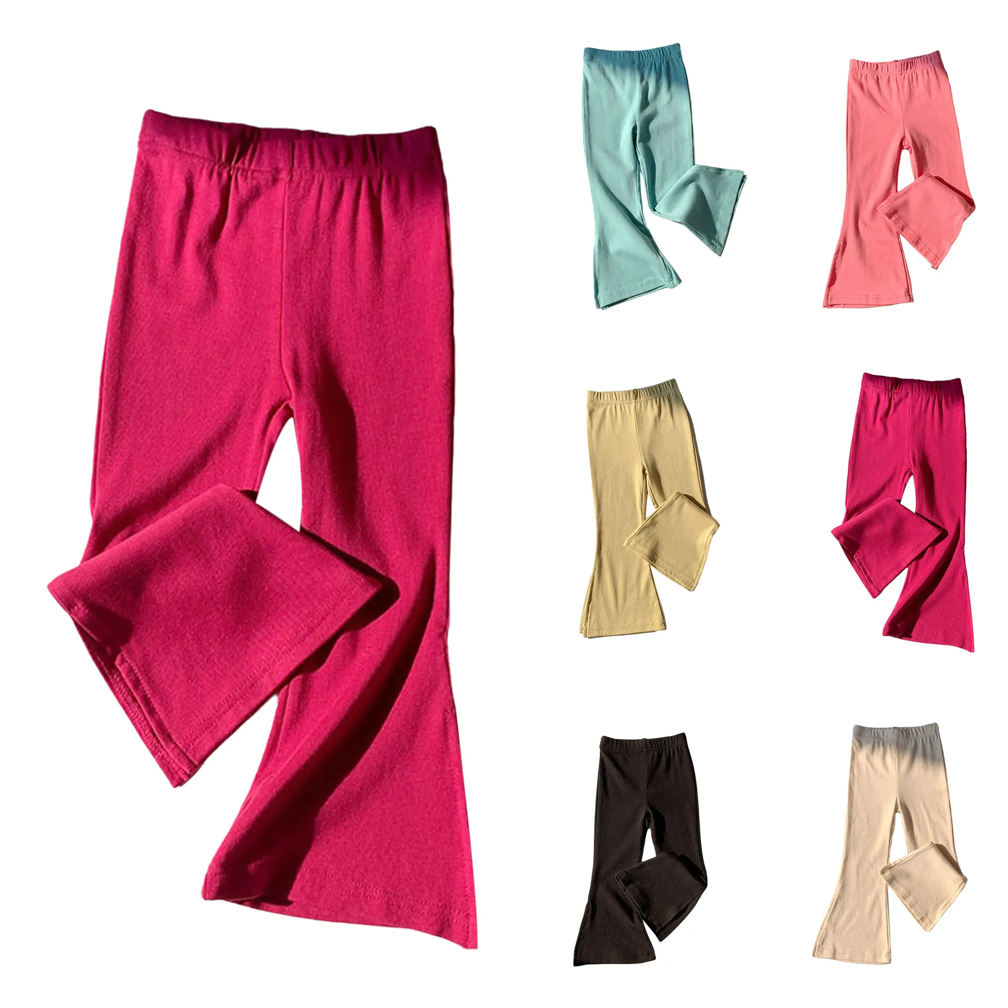 Pantalones acampanados de niña pequeña con cintura elástica - imagen 4