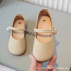 Zapatos de niña en cuero estilo princesa para fiesta