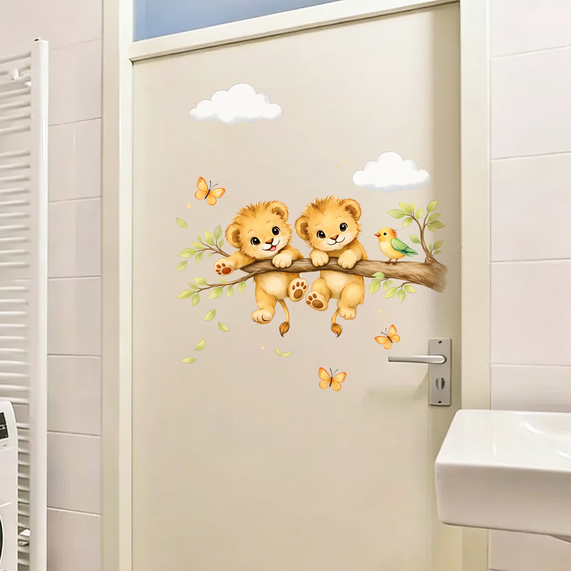 Vinilos de pared león bebé removibles para habitación infantil - imagen 5