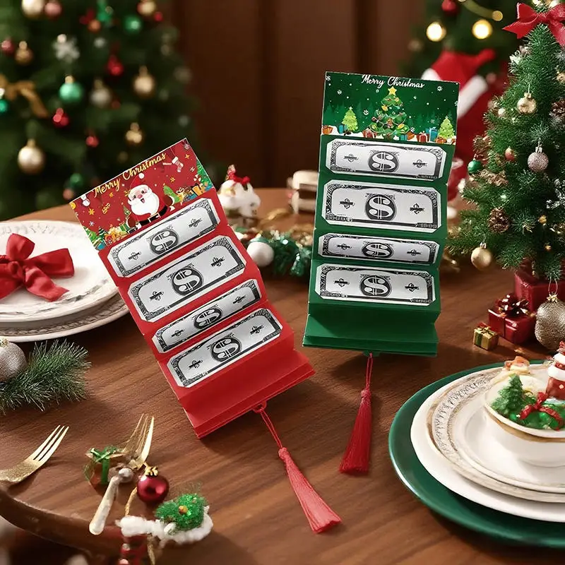 Caja plegable y diseño navideño