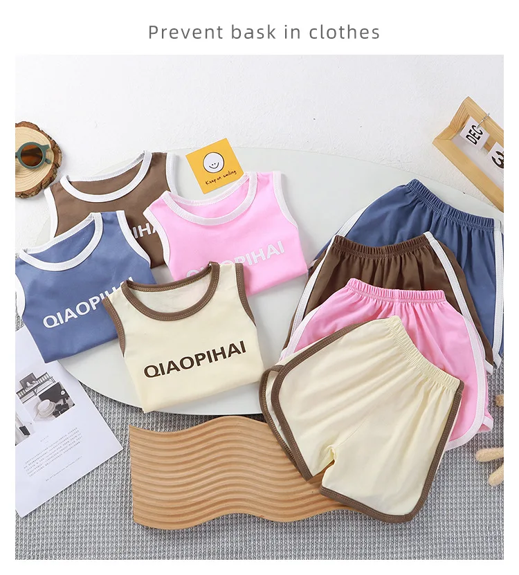 Chaleco sin mangas y pantalones cortos para verano