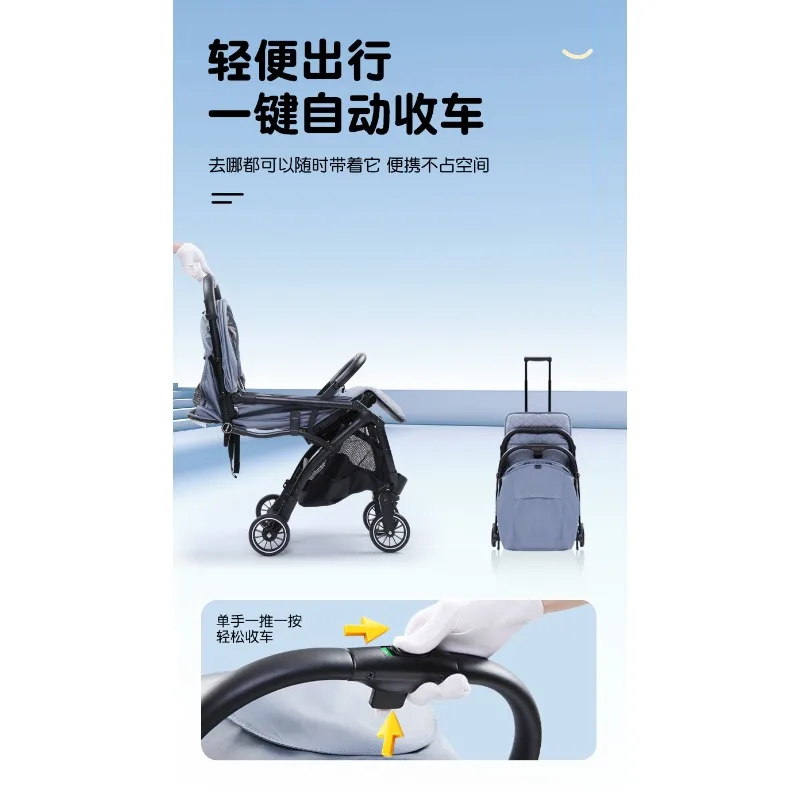 Cochecito compacto reclinable plegable de bolsillo – ligero - imagen 3