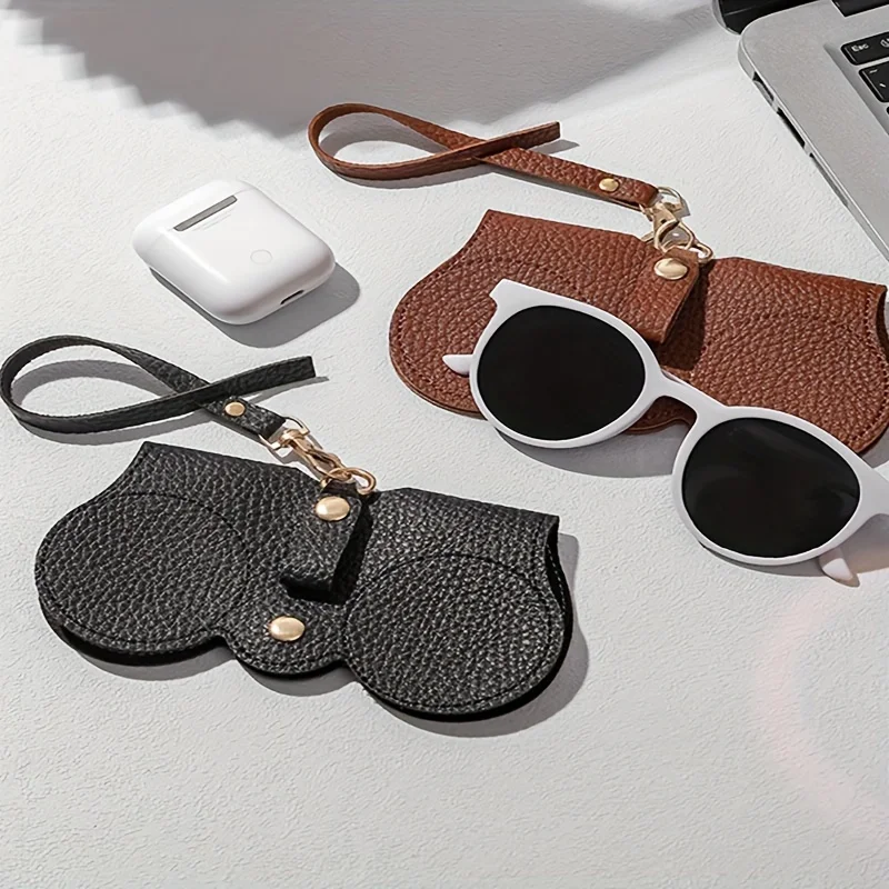 Funda para gafas retro con clip y piel sintética protectora - imagen 4