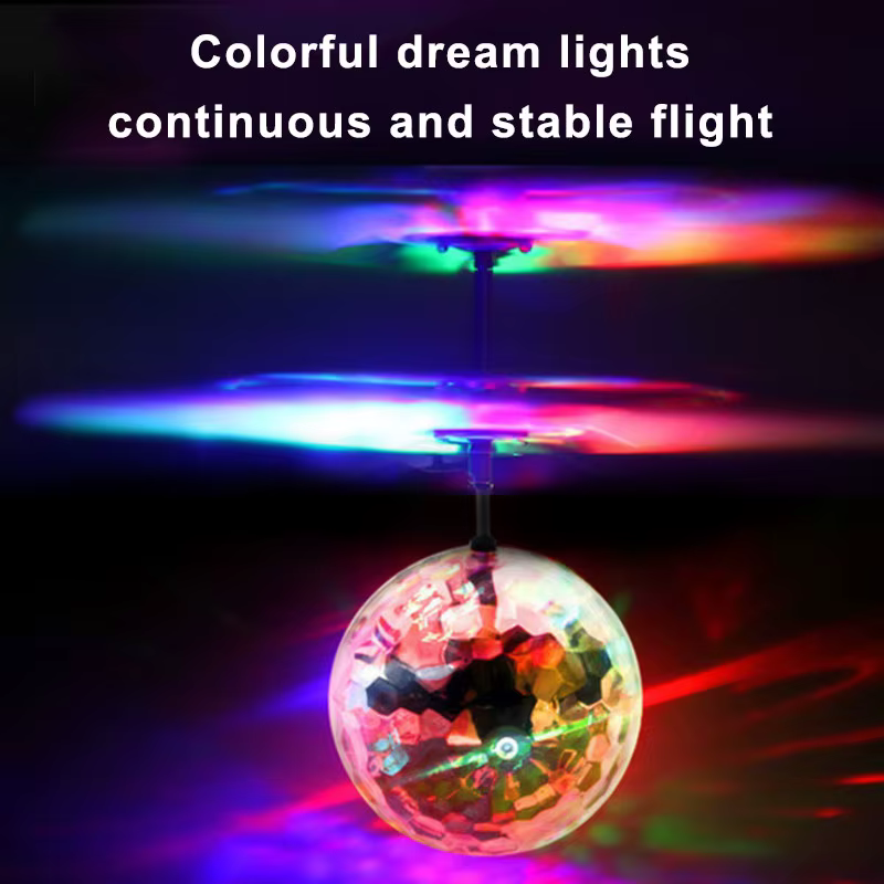 Pelota voladora luminosa con LED y control remoto para niños - imagen 4