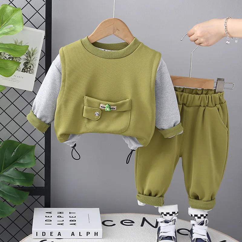 Conjunto bebé de primavera y otoño – camiseta informal con pantalón - imagen 3