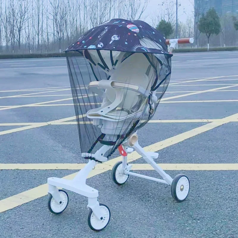 Sombrilla parasol para cochecito – Protección UV y antimosquitos - imagen 5