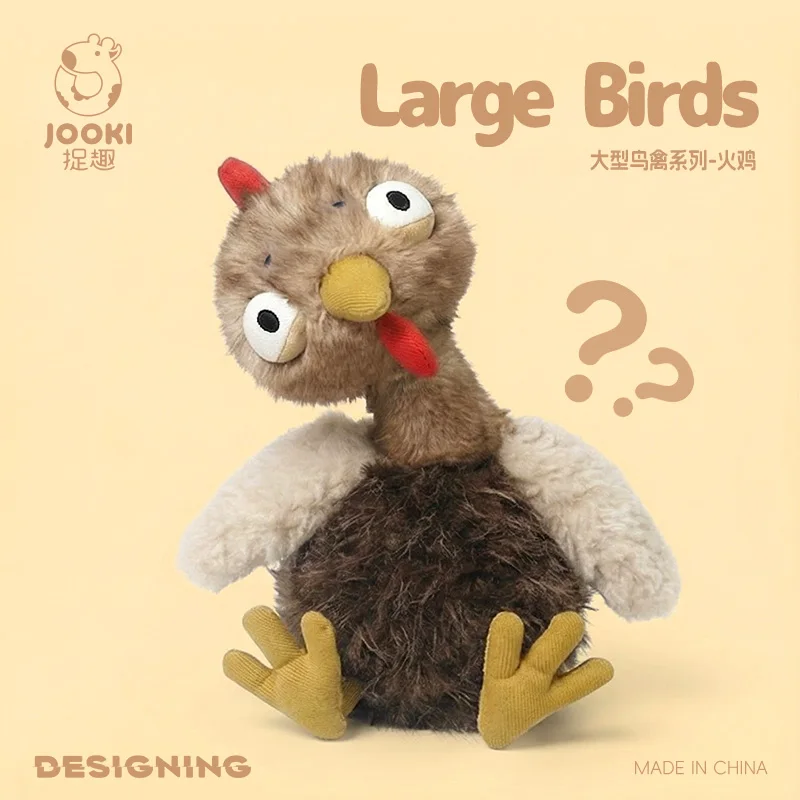 Peluche de pavo sonriente y esponjoso