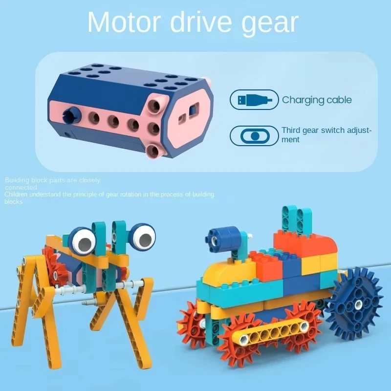 Bloques de construcción eléctricos STEM con engranajes - imagen 4