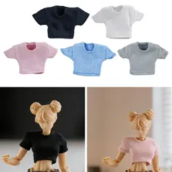 Camiseta corta ajustada para muñeca, ropa en miniatura
