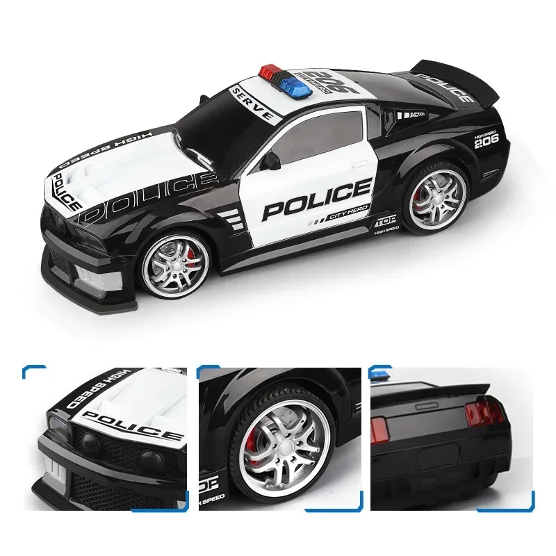 Mustang coche teledirigido policía infantil con deriva - imagen 5