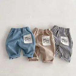 Pantalones a rayas de algodón para niños – Diseño informal de saison
