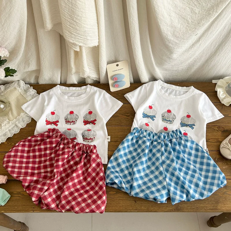 Conjunto de verano bebé niña: camiseta manga corta y pantalón corto - imagen 4