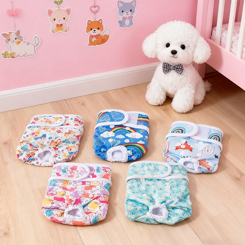 Pañales reutilizables para perros hembras impermeables y transpirables - imagen 2