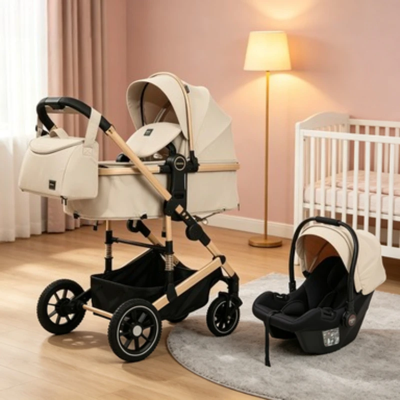 Cochecito reversible Kidilo con vista alta, capazo y asiento reclinable - imagen 5
