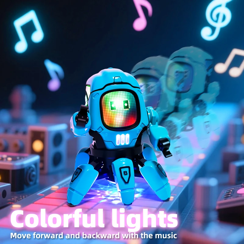 Robot LED interactivo infantil - 6 brazos musicales para niños - imagen 4