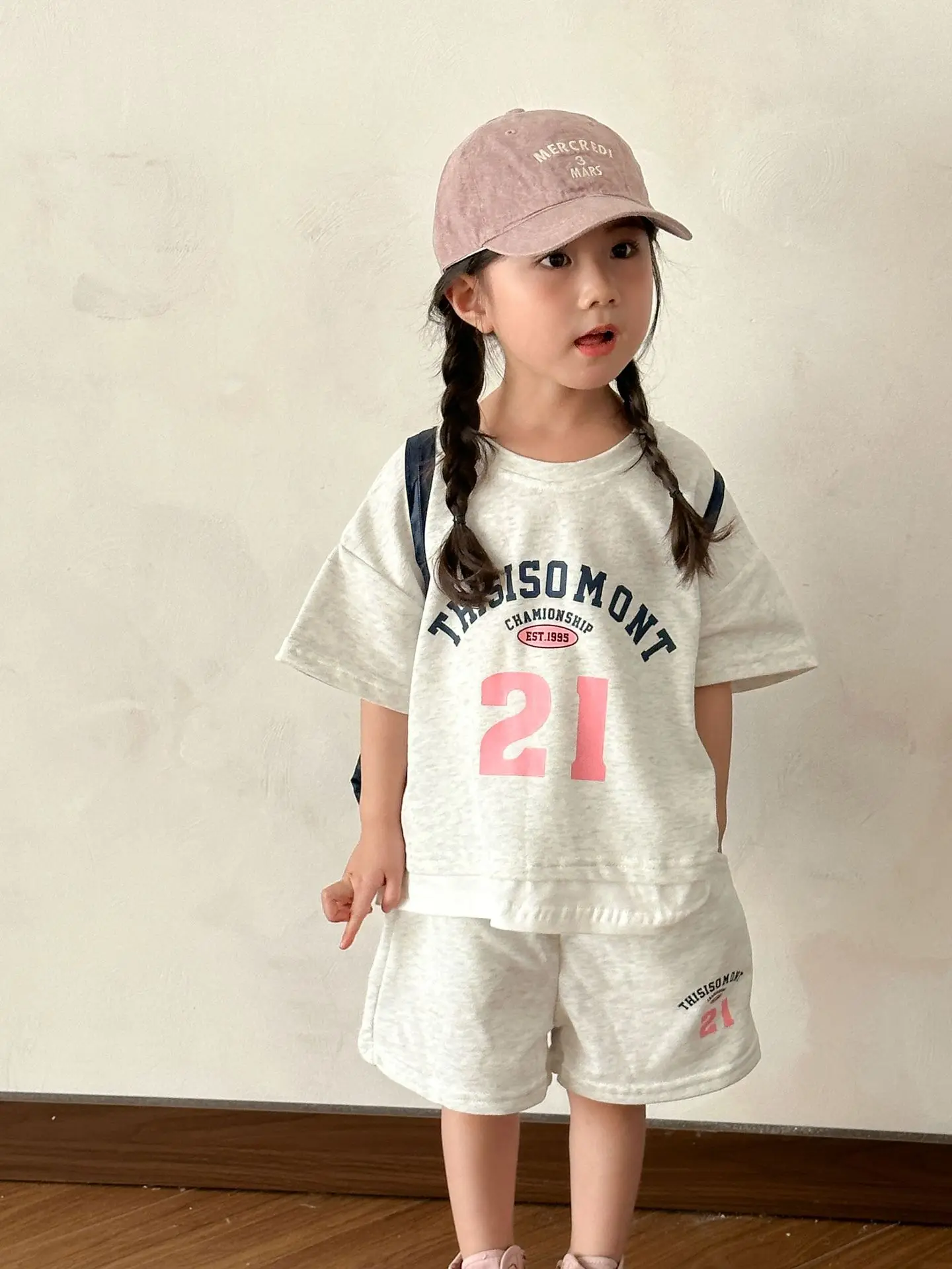 CIC conjunto de algodón para niña con camiseta de manga corta - imagen 5