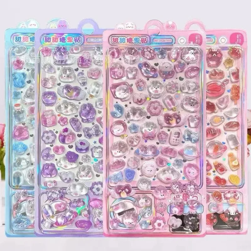 Pegatinas 3D infantiles conejos con cristales en relieve - imagen 5