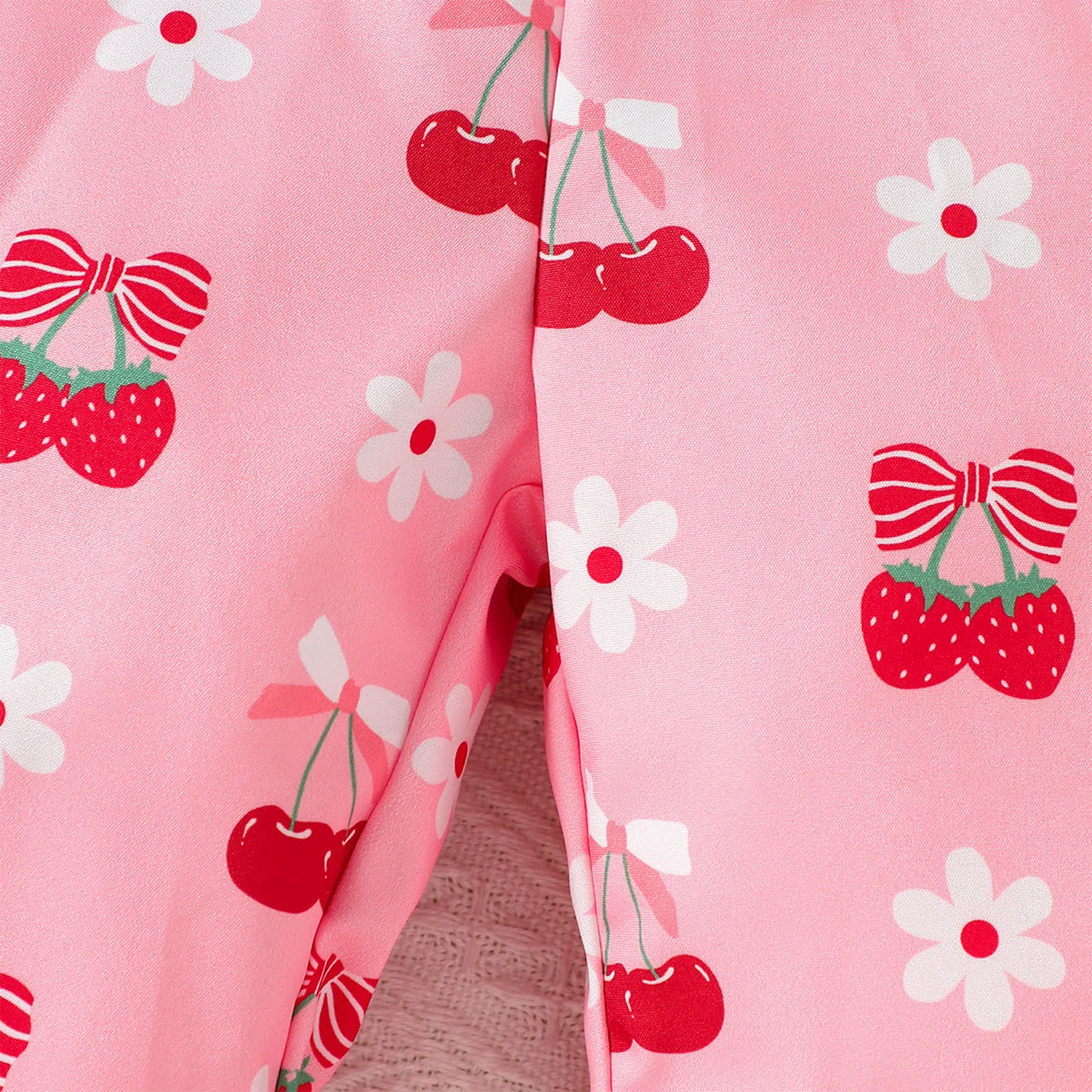 Mono estampado de verano para niña con cintura alta y volantes - imagen 4